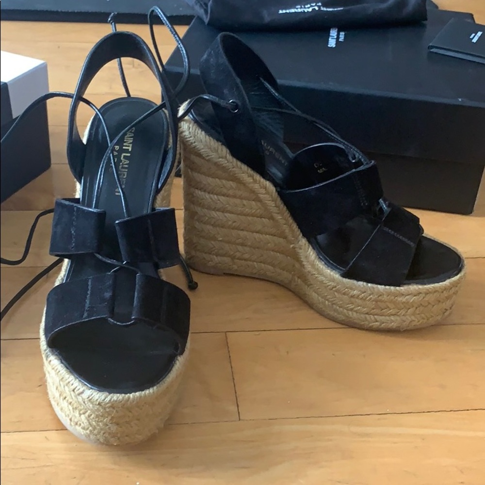 Saint Laurent espadrille heel sandals 37.5